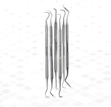 Load image into Gallery viewer, 6 Pcs Dental Sickle Scalers Anterior Posterior Double Ended Periodontal Stainless Steel Intruments