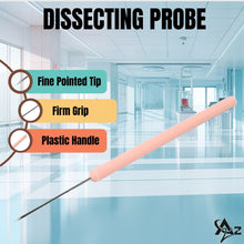 Load image into Gallery viewer, 12/Pack Plastic Handle Dissecting Dissection Teasing Needle Straight