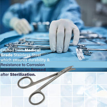 Load image into Gallery viewer, Northbent Suture Stitch Scissors 4.5" with Curved One Hook Blade, Stainless Steel