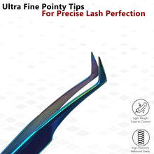 Load image into Gallery viewer, Stainless Steel Watch & Jewelery Repair Tweezers #6 Forceps, Fine Point, Multi Rainbow Color, Premium Quality