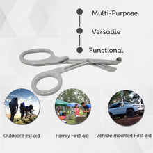 Load image into Gallery viewer, 12/Pack Gray Handle Trauma Shears 7.25" Stainless Steel Scissors for Paramedics, EMT, Nurses, Firefighters + More