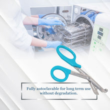 Load image into Gallery viewer, 12/Pack Teal Handle Trauma Shears 7.25" Stainless Steel Scissors for Paramedics, EMT, Nurses, Firefighters + More