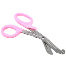 Load image into Gallery viewer, Trauma Shears 7.25" Paramedic Scissors Stainless Steel Serrated Blade, Baby Pink
