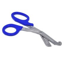 Load image into Gallery viewer, Trauma Shears 7.25" Paramedic Scissors Stainless Steel Serrated Blade, Blue