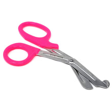 Load image into Gallery viewer, Trauma Shears 7.25" Paramedic Scissors Stainless Steel Serrated Blade, Pink