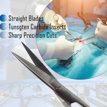 Load image into Gallery viewer, TC Dissecting Iris Sharp Fine Point Scissors, 4.5", Straight