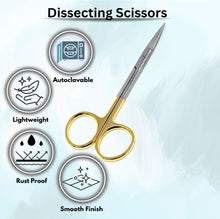 Load image into Gallery viewer, TC Dissecting Iris Sharp Fine Point Scissors, 4.5", Straight