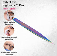 Load image into Gallery viewer, Stainless Steel Watch & Jewelery Repair Tweezers #3 Forceps, Fine Point, Multi Rainbow Color Premium Quality