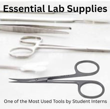Load image into Gallery viewer, Micro Dissecting Lab Scissors Sharp Fine Points 4" Curved Stainless Steel Shears