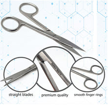 Load image into Gallery viewer, Lab Dissecting Scissors, Sharp/Sharp, 4.5", Straight, Stainless Steel