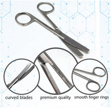 Load image into Gallery viewer, Lab Dissecting Scissors, Blunt/Blunt. 4.5", Curved, Stainless Steel