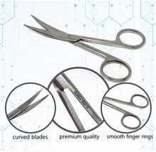 Load image into Gallery viewer, Lab Dissecting Scissors, Sharp/Sharp, 4.5", Curved, Stainless Steel