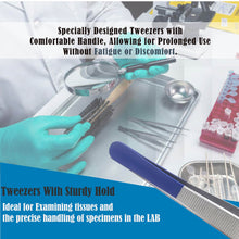 Load image into Gallery viewer, Adson Tissue Dissecting Forceps Stainless Steel Curved 1x2 Rat Tooth 4.75" Colored Band Tweezers