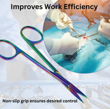 Load image into Gallery viewer, Micro Dissecting IRIS Lab Scissors 4.5" Straight Stainless Steel Shears, Multi