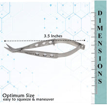 Load image into Gallery viewer, Castroviejo Micro Scissors 3.5" Angled, Fenestrated Flat Handle