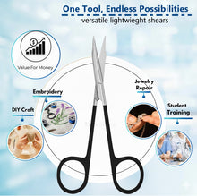Load image into Gallery viewer, Supercut Delicate Steven Tenotomy Scissors 4.5" Curved, Color Handle