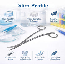 Load image into Gallery viewer, Double Bent Lab Dissecting Metzenbaum Scissors, Curved Blades, Stainless Steel, 6.25"