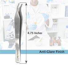 Load image into Gallery viewer, Set of 7 Assorted Adson Forceps Stainless Steel 4.75" Straight + Angled Dissecting Tweezers