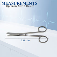 Load image into Gallery viewer, Lab Dissecting Scissors, Sharp/Blunt, 5.5", Straight, Stainless Steel