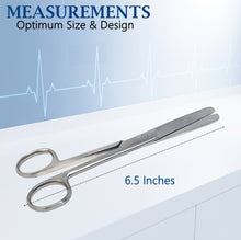 Load image into Gallery viewer, Lab Dissecting Scissors, Blunt/Blunt. 6.5", Straight, Stainless Steel