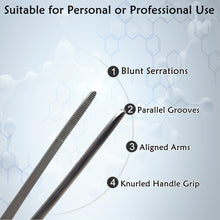 Load image into Gallery viewer, Dissecting Thumb Forceps Tweezers 10" (25 cm), Blunt Serrated Tips