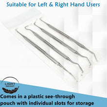 Load image into Gallery viewer, 4 Piece Assorted Stainless Steel Dental Tool Pick Set Double Ended Scalers Oral Hygiene Kit