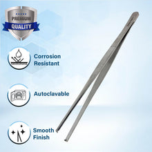 Load image into Gallery viewer, Precision Blunt Jaws Kocher 1x2 Rat Tooth Thumb Forceps 12"