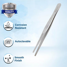 Load image into Gallery viewer, Dissecting Tissue Thumb Forceps Tweezers 5" (12.7 cm), Blunt Serrated Tips