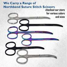 Load image into Gallery viewer, Northbent Suture Stitch Scissors 4.5" with Curved One Hook Blade, Stainless Steel