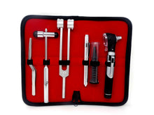 Load image into Gallery viewer, FIBER OPTIC Otoscope Tuning Fork C128 Reflex Hammer Diagnostic ENT SET