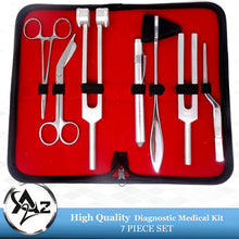 Load image into Gallery viewer, 7 pcs Neurological Percussion Reflex Taylor Hammer Medical EMT Nurse Diagnostic Kit