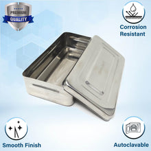 Load image into Gallery viewer, Stainless Steel Medical Sterilizer Box Instrument Organizer Storage Bin with Lid - 7L x 3W x 1.25H
