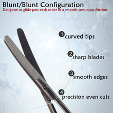 Load image into Gallery viewer, Lab Dissecting Scissors, Blunt/Blunt. 6.5", Curved, Stainless Steel