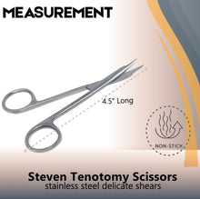 Load image into Gallery viewer, Steven Tenotomy Scissors 4.5" Curved, Stainless Steel