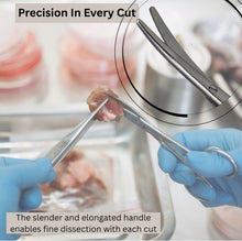 Load image into Gallery viewer, Metzenbaum Lab Dissecting Scissors, 7", Curved Blades, Stainless Steel, Gold Handle