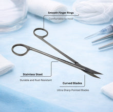 Load image into Gallery viewer, Micro Dissecting IRIS Lab Scissors Curved Blades 6" Stainless Steel Shears