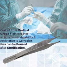Load image into Gallery viewer, Adson Toothed Kocher Tissue Dissecting Forceps, 1x2 Teeth, 4.75", Stainless Steel