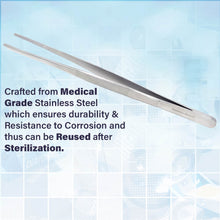 Load image into Gallery viewer, Dissecting Thumb Forceps Tweezers 12" (30.5 cm), Blunt Serrated Tips