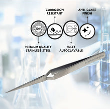 Load image into Gallery viewer, Lab Forceps Cross Lock 4.5" Tweezers, Stainless Steel
