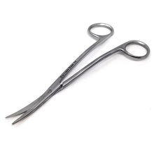Load image into Gallery viewer, Double Bent Lab Dissecting Metzenbaum Scissors, Curved Blades, Stainless Steel, 6.25"