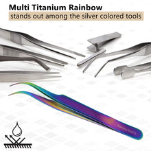 Load image into Gallery viewer, Stainless Steel Watch & Jewelery Repair Tweezers #7 Forceps, Fine Point, Multi Rainbow Color, Premium Quality
