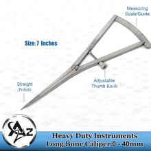 Load image into Gallery viewer, Premium Castroviejo Caliper Graduated 0-40mm Straight 7"