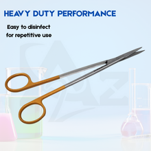 Load image into Gallery viewer, Micro Dissecting IRIS Lab Scissors Sharp Fine Points 7" Straight Stainless Steel Shears, Color Handle