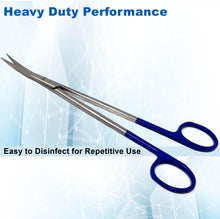 Load image into Gallery viewer, Micro Dissecting IRIS Lab Scissors Sharp Fine Points 7" Curved Stainless Steel Shears, Blue Handle