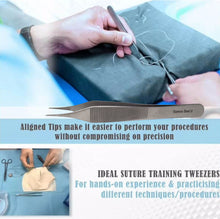Load image into Gallery viewer, Adson Dressing Serrated Forceps 4.75", Straight Tweezers, Stainless Steel