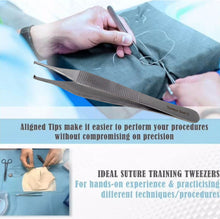 Load image into Gallery viewer, Adson Toothed Kocher Tissue Dissecting Forceps, 1x2 Teeth, 4.75", Stainless Steel