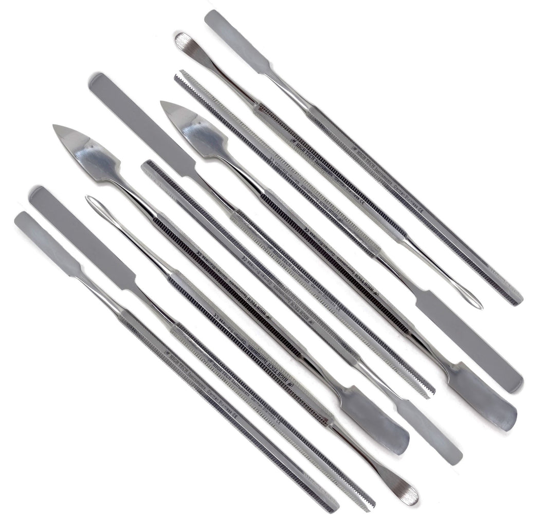 10 Pc Wax Mixing Clay Carving Tool Set Stainless Steel Spatulas for Texture Detailing
