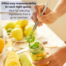 Load image into Gallery viewer, Kitchen Tweezers Stainless Steel Food Tongs Straight Serrated Tips 5" (12.5cm) Tweezers Food Decorating Tool