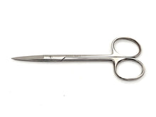 Load image into Gallery viewer, Gold Handle Dissecting Iris Sharp Fine Point Scissors 4.5", Straight