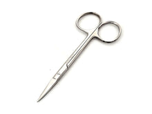 Load image into Gallery viewer, Gold Handle Dissecting Iris Sharp Fine Point Scissors 4.5", Straight